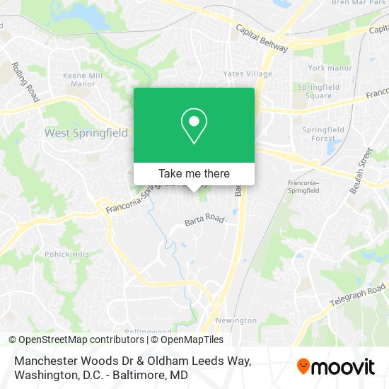 Mapa de Manchester Woods Dr & Oldham Leeds Way