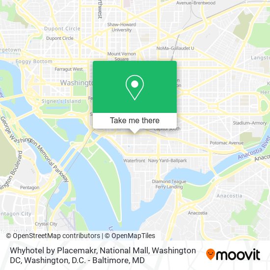 Whyhotel by Placemakr, National Mall, Washington DC map