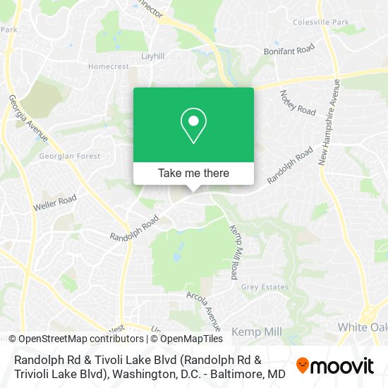 Randolph Rd & Tivoli Lake Blvd map