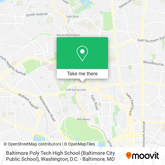 Baltimore Poly Tech High School (Baltimore City Public School) map