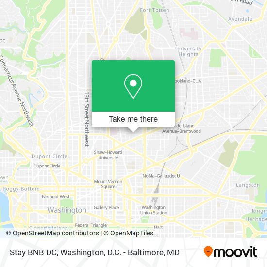 Mapa de Stay BNB DC