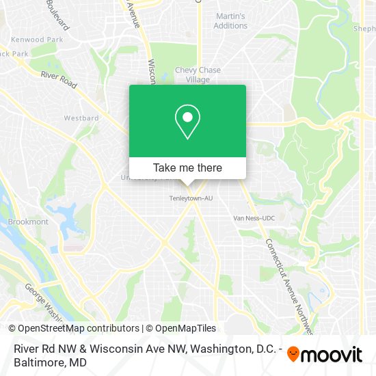 River Rd NW & Wisconsin Ave NW map