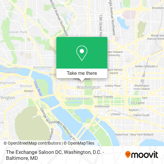 Mapa de The Exchange Saloon DC