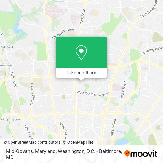 Mid-Govans, Maryland map