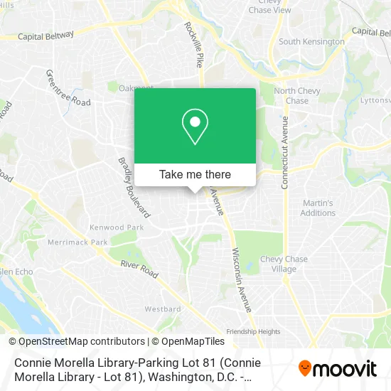 Connie Morella Library-Parking Lot 81 map