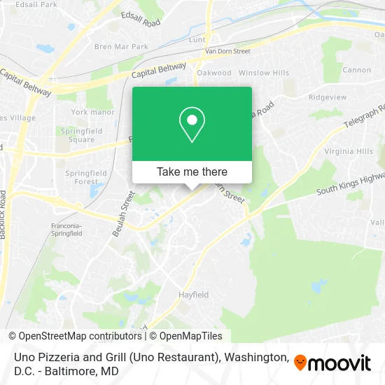 Uno Pizzeria and Grill (Uno Restaurant) map