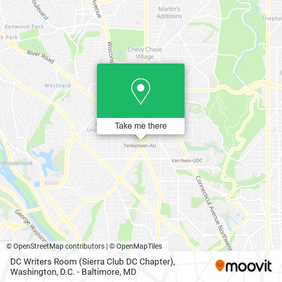DC Writers Room (Sierra Club DC Chapter) map