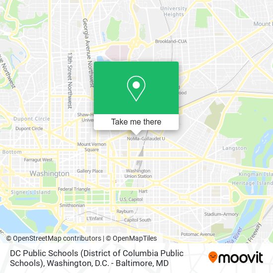 DC Public Schools (District of Columbia Public Schools) map