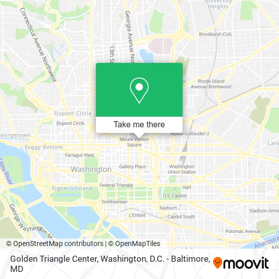 Golden Triangle Center map