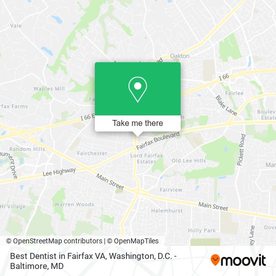 Best Dentist in Fairfax VA map