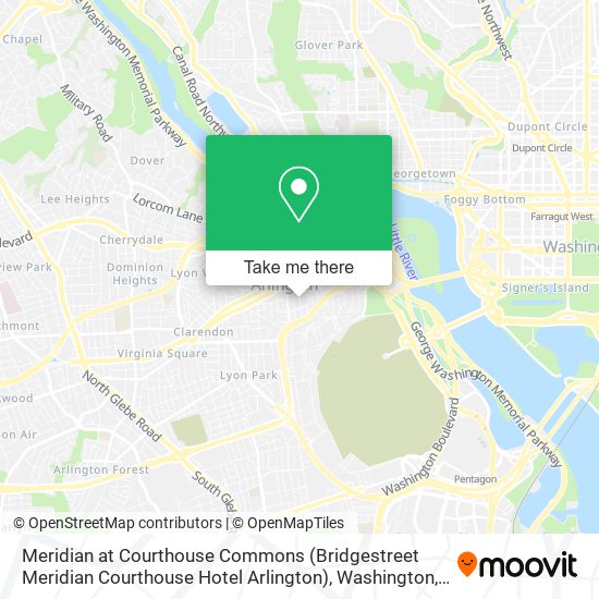 Meridian at Courthouse Commons (Bridgestreet Meridian Courthouse Hotel Arlington) map