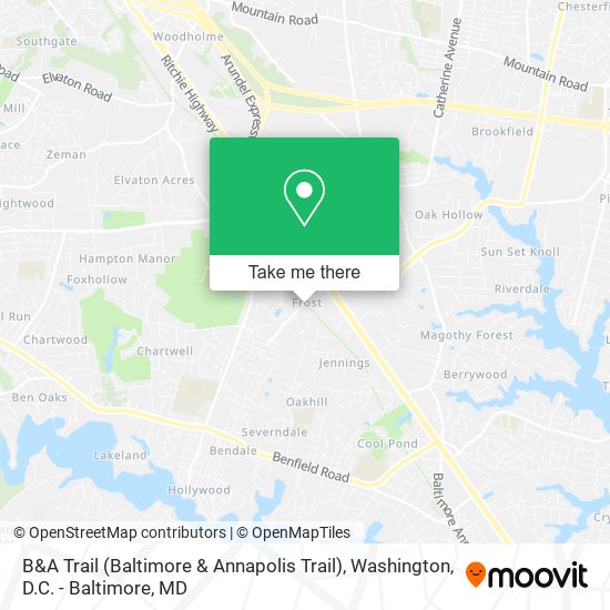 B&A Trail (Baltimore & Annapolis Trail) map