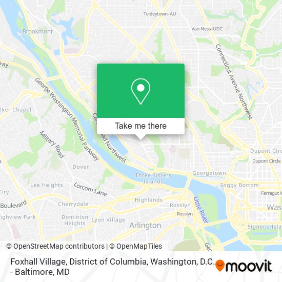 Mapa de Foxhall Village, District of Columbia