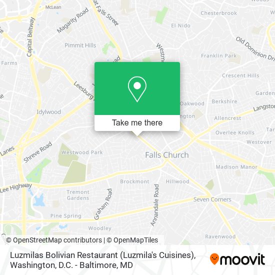 Mapa de Luzmilas Bolivian Restaurant (Luzmila's Cuisines)