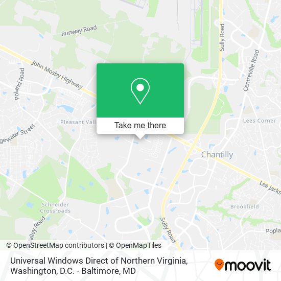 Universal Windows Direct of Northern Virginia map