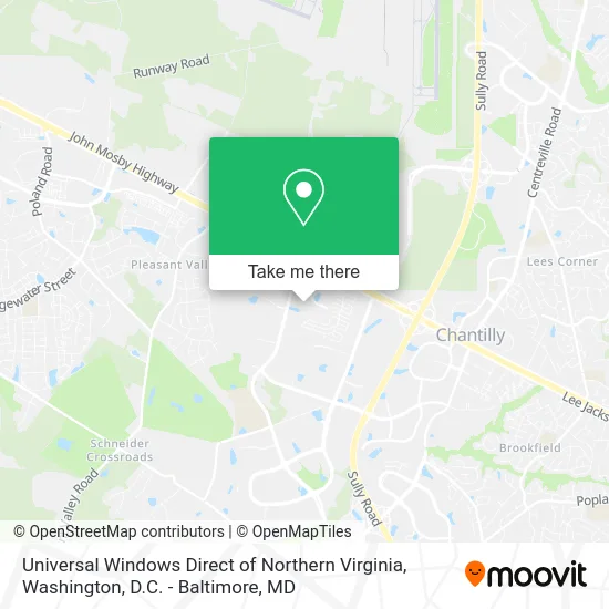 Universal Windows Direct of Northern Virginia map