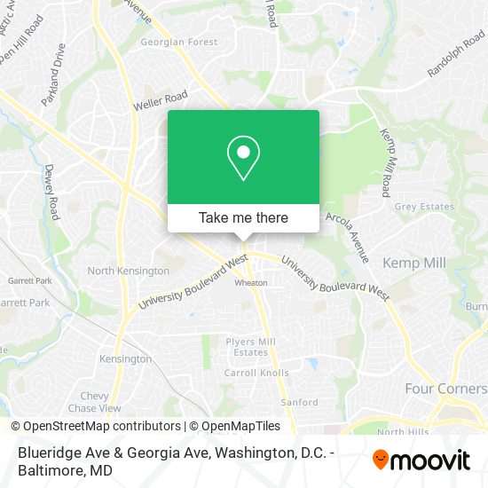Mapa de Blueridge Ave & Georgia Ave