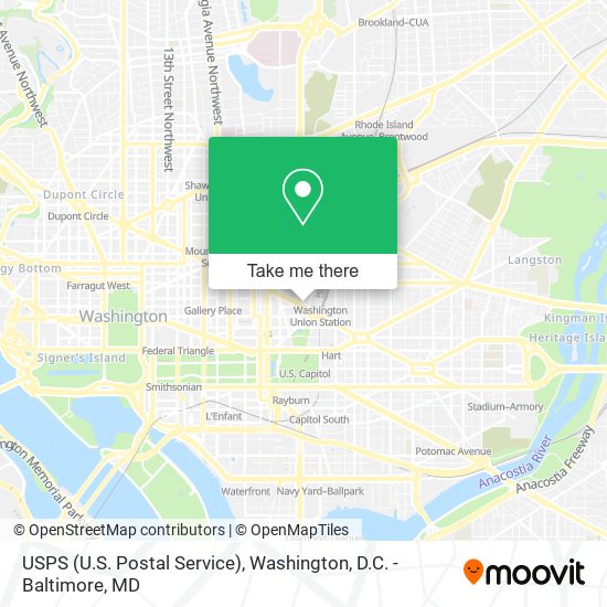 USPS (U.S. Postal Service) map