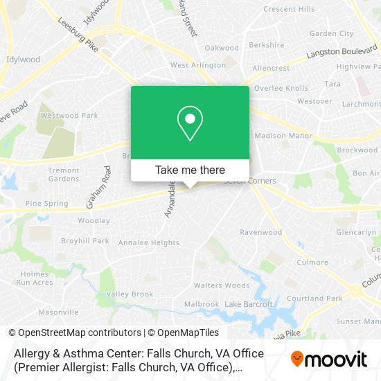 Allergy & Asthma Center: Falls Church, VA Office (Premier Allergist: Falls Church, VA Office) map
