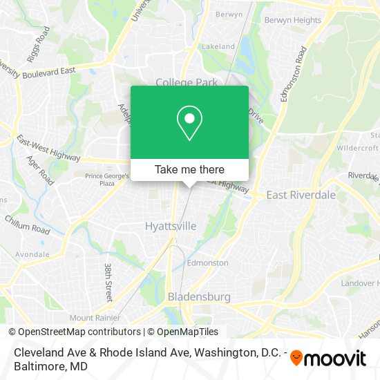 Cleveland Ave & Rhode Island Ave map