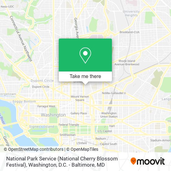National Park Service (National Cherry Blossom Festival) map