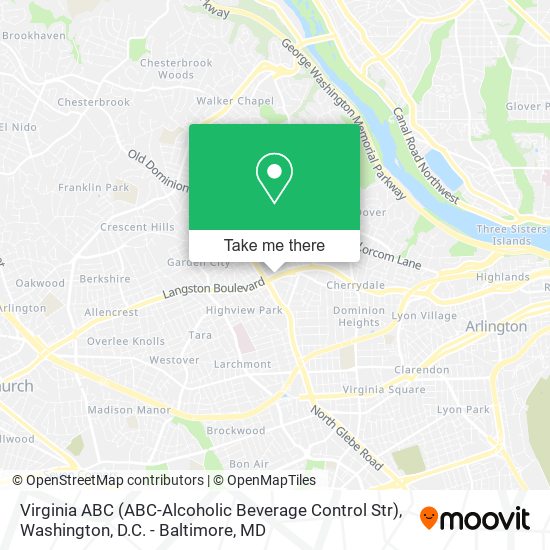 Virginia ABC (ABC-Alcoholic Beverage Control Str) map