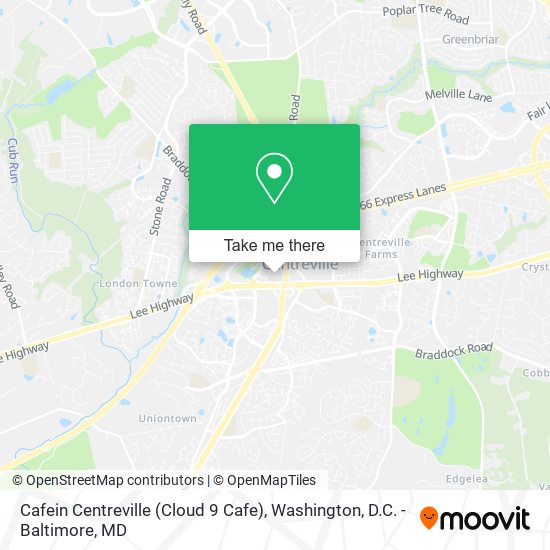 Cafein Centreville (Cloud 9 Cafe) map