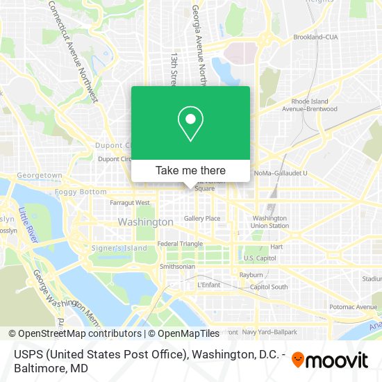 Mapa de USPS (United States Post Office)