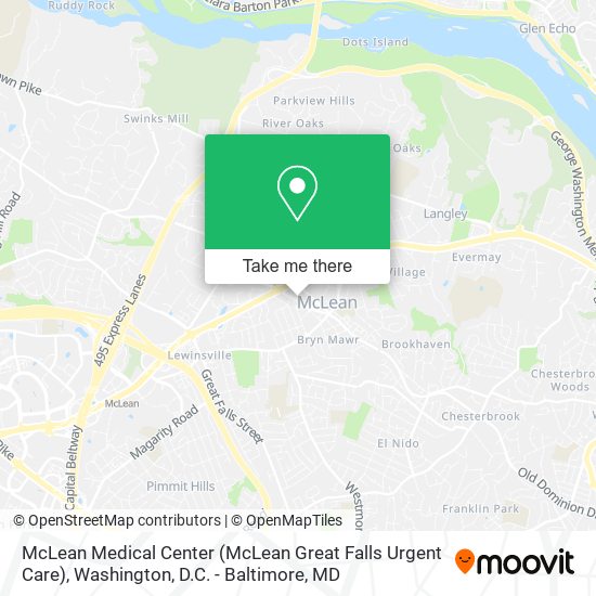 McLean Medical Center (McLean Great Falls Urgent Care) map