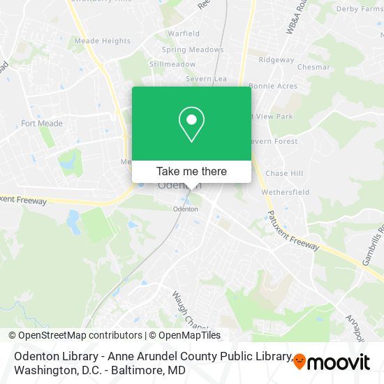 Odenton Library - Anne Arundel County Public Library map