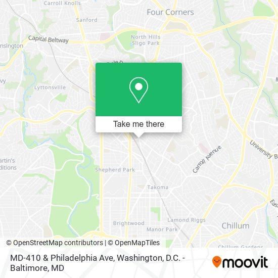 MD-410 & Philadelphia Ave map