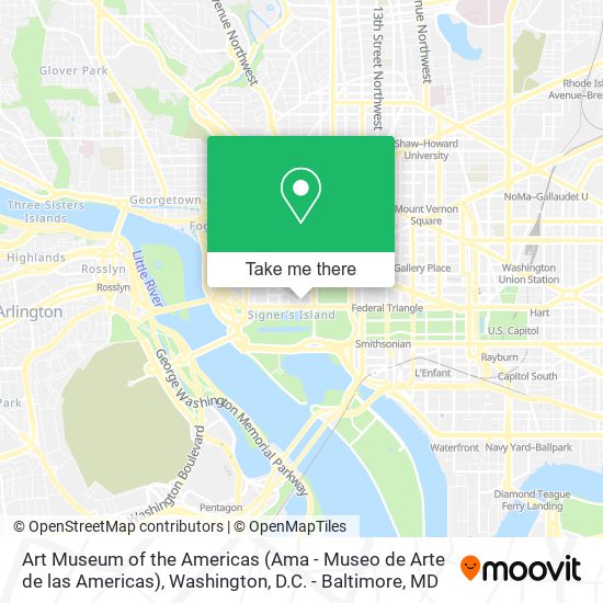 Art Museum of the Americas (Ama - Museo de Arte de las Americas) map