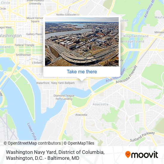 Mapa de Washington Navy Yard, District of Columbia