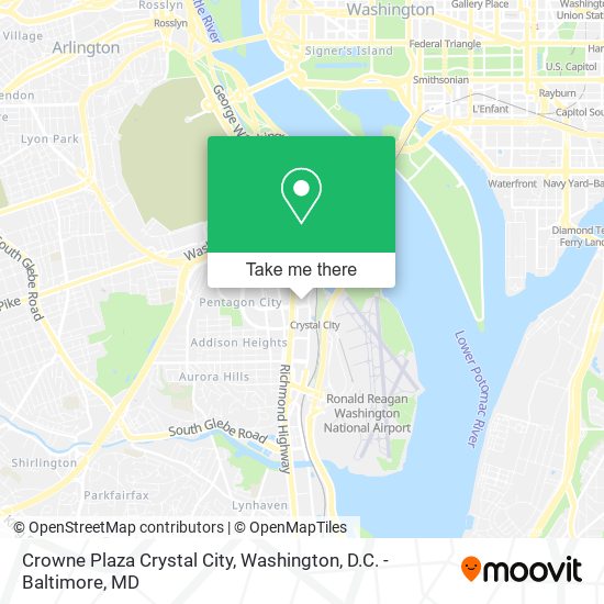 Mapa de Crowne Plaza Crystal City