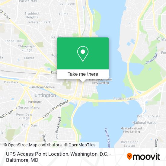 UPS Access Point Location map