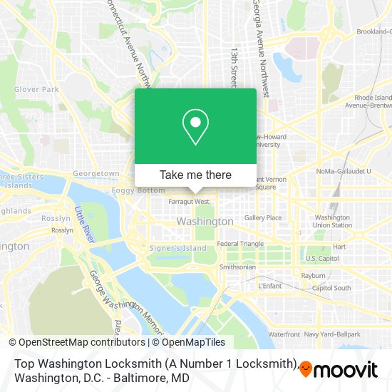 Top Washington Locksmith (A Number 1 Locksmith) map