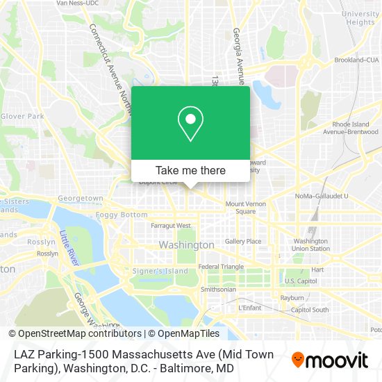 LAZ Parking-1500 Massachusetts Ave (Mid Town Parking) map