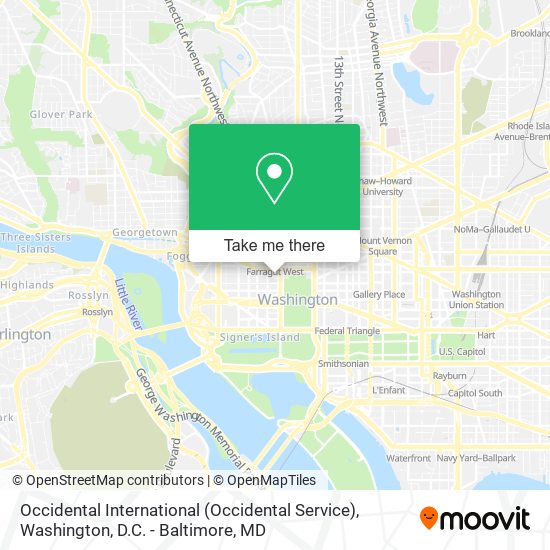 Occidental International (Occidental Service) map