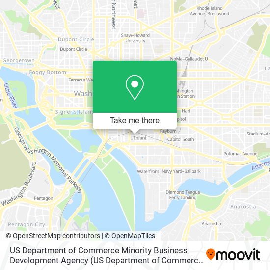 Mapa de US Department of Commerce Minority Business Development Agency