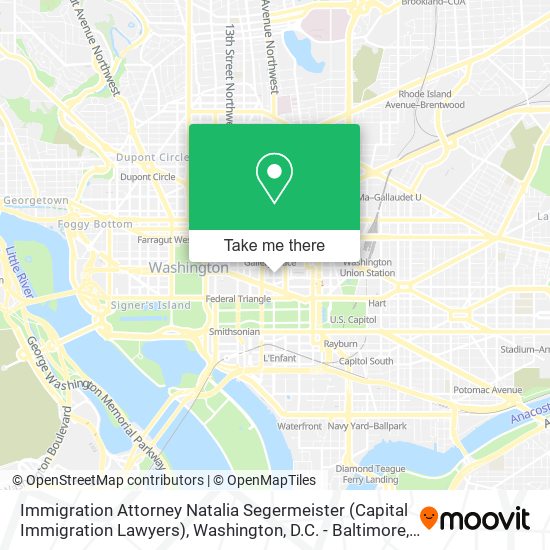 Immigration Attorney Natalia Segermeister (Capital Immigration Lawyers) map