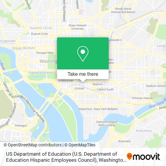 US Department of Education (U.S. Department of Education Hispanic Employees Council) map