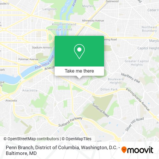 Mapa de Penn Branch, District of Columbia