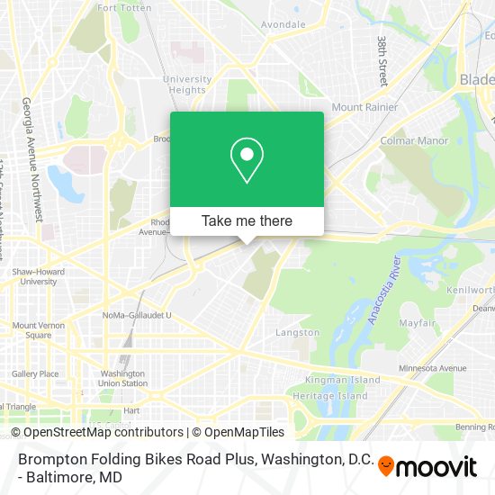 Mapa de Brompton Folding Bikes Road Plus