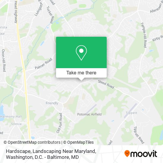 Mapa de Hardscape, Landscaping Near Maryland
