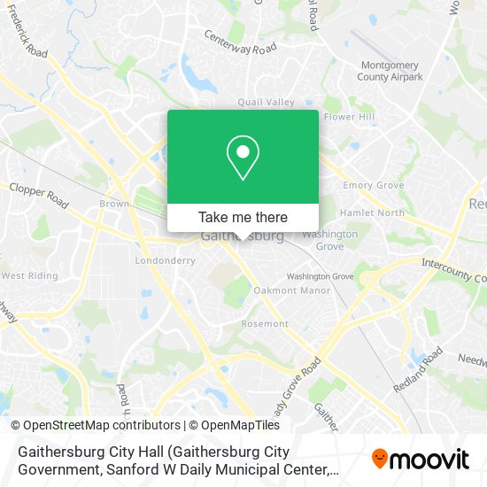 Mapa de Gaithersburg City Hall
