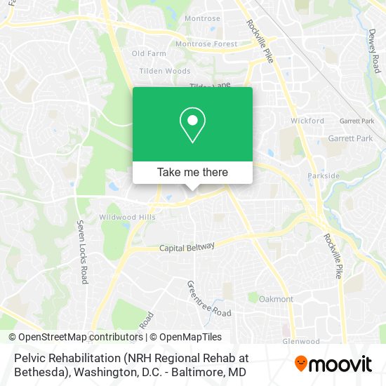 Mapa de Pelvic Rehabilitation (NRH Regional Rehab at Bethesda)