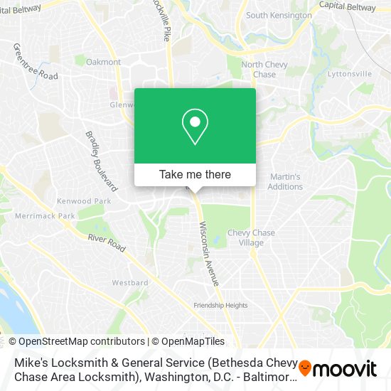 Mapa de Mike's Locksmith & General Service (Bethesda Chevy Chase Area Locksmith)