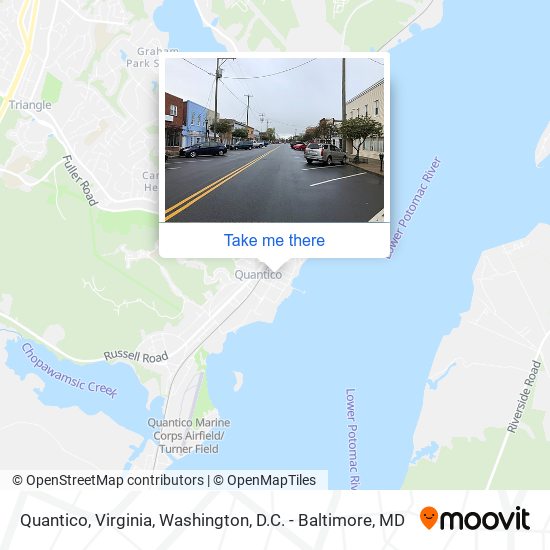 Mapa de Quantico, Virginia