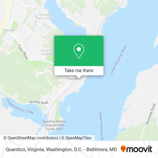 Quantico, Virginia map