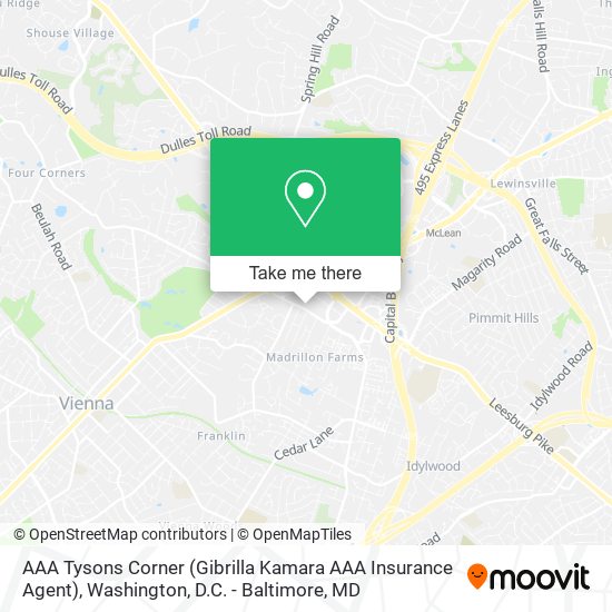 Mapa de AAA Tysons Corner (Gibrilla Kamara AAA Insurance Agent)